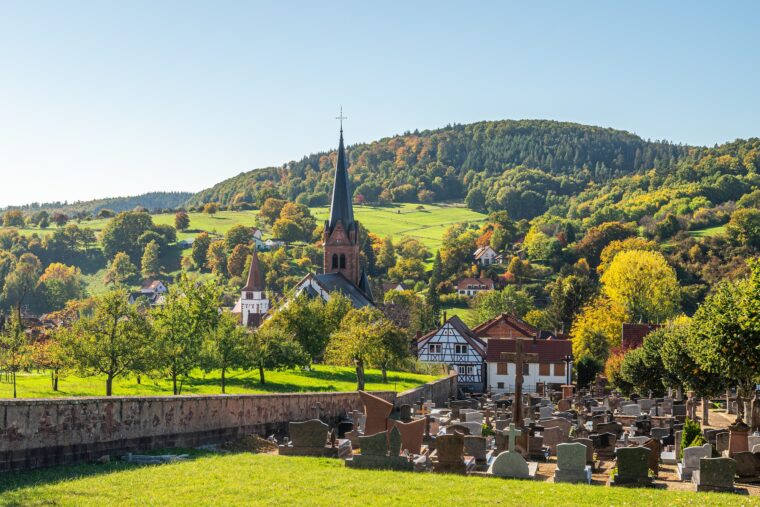 Vue générale du village de Lembach