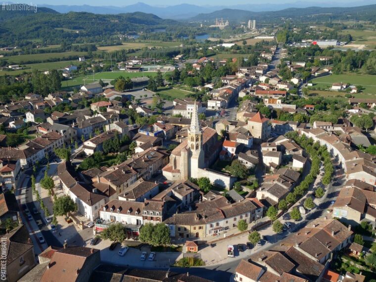 Vue aérienne de Martres-Tolosane