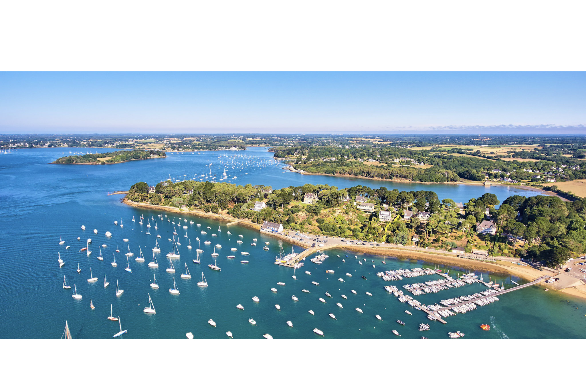 vue aérienne de la Pointe d'Arradon