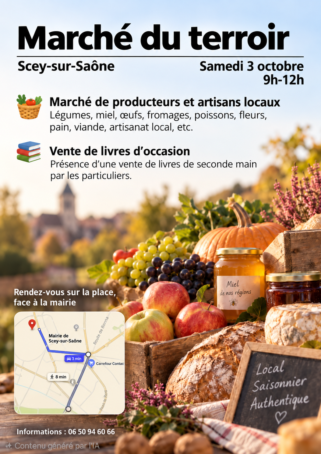 Publicité pour le marché du terroir